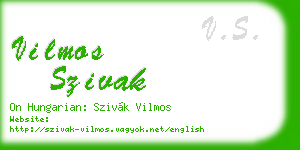 vilmos szivak business card